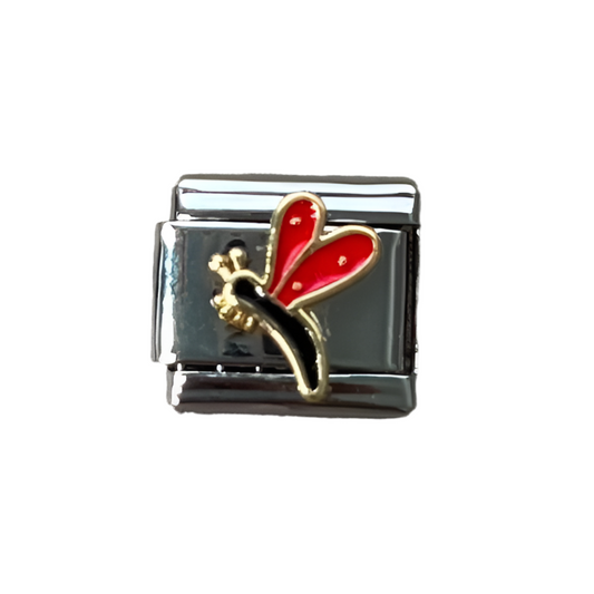 CHARM Libélula Alas Rojas