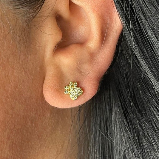 Aretes Poste Huellita de Perrito mini