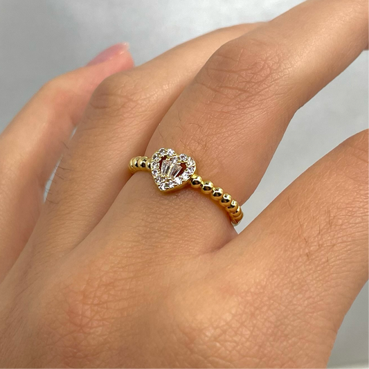 Anillo corazón princesa