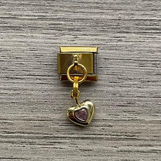 CHARM Gold Corazón Colgante