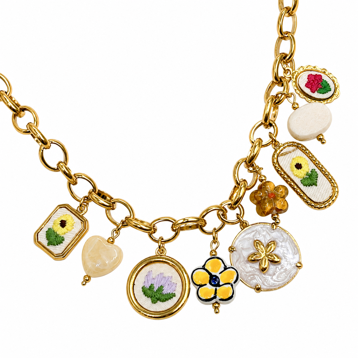 Collar Flor Tejida 💐