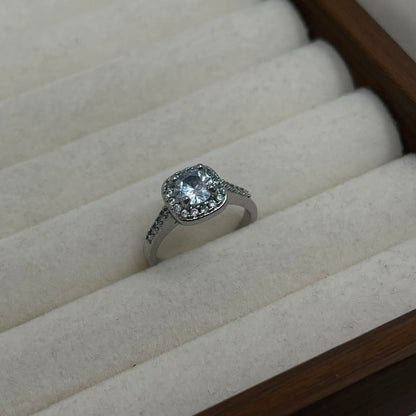 Anillo Solitario Cuadro