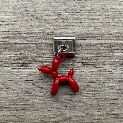 CHARM Perrito Globo rojo Colgante