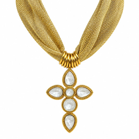 Collar Malla Cruz
