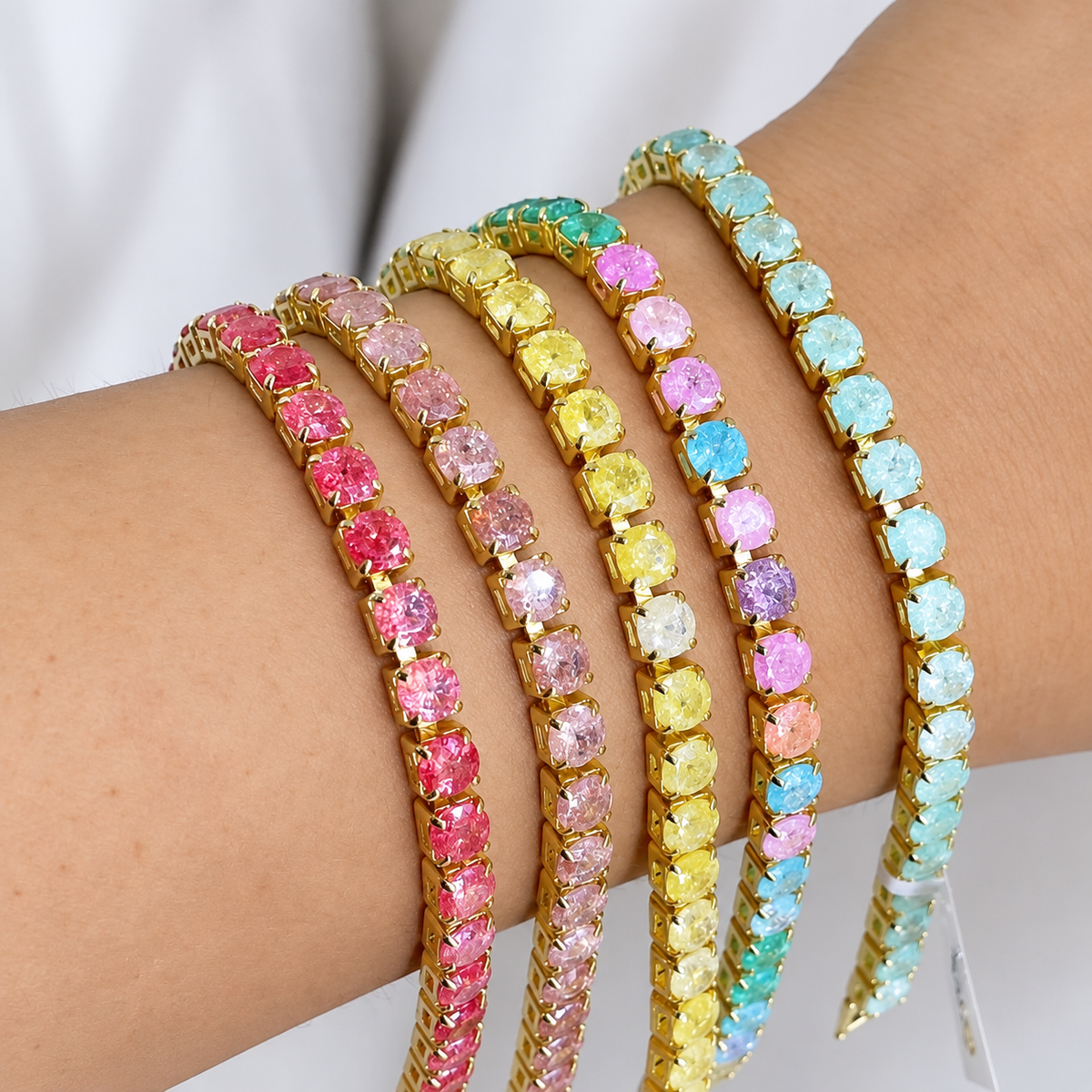 Pulsera Tennis Pastel