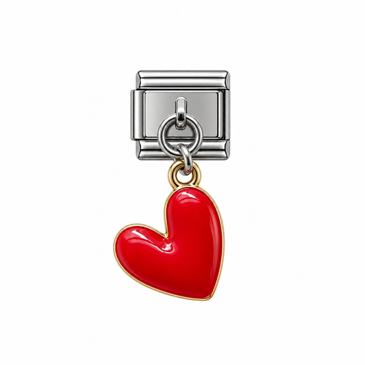 CHARM Colgante Corazón Rojo