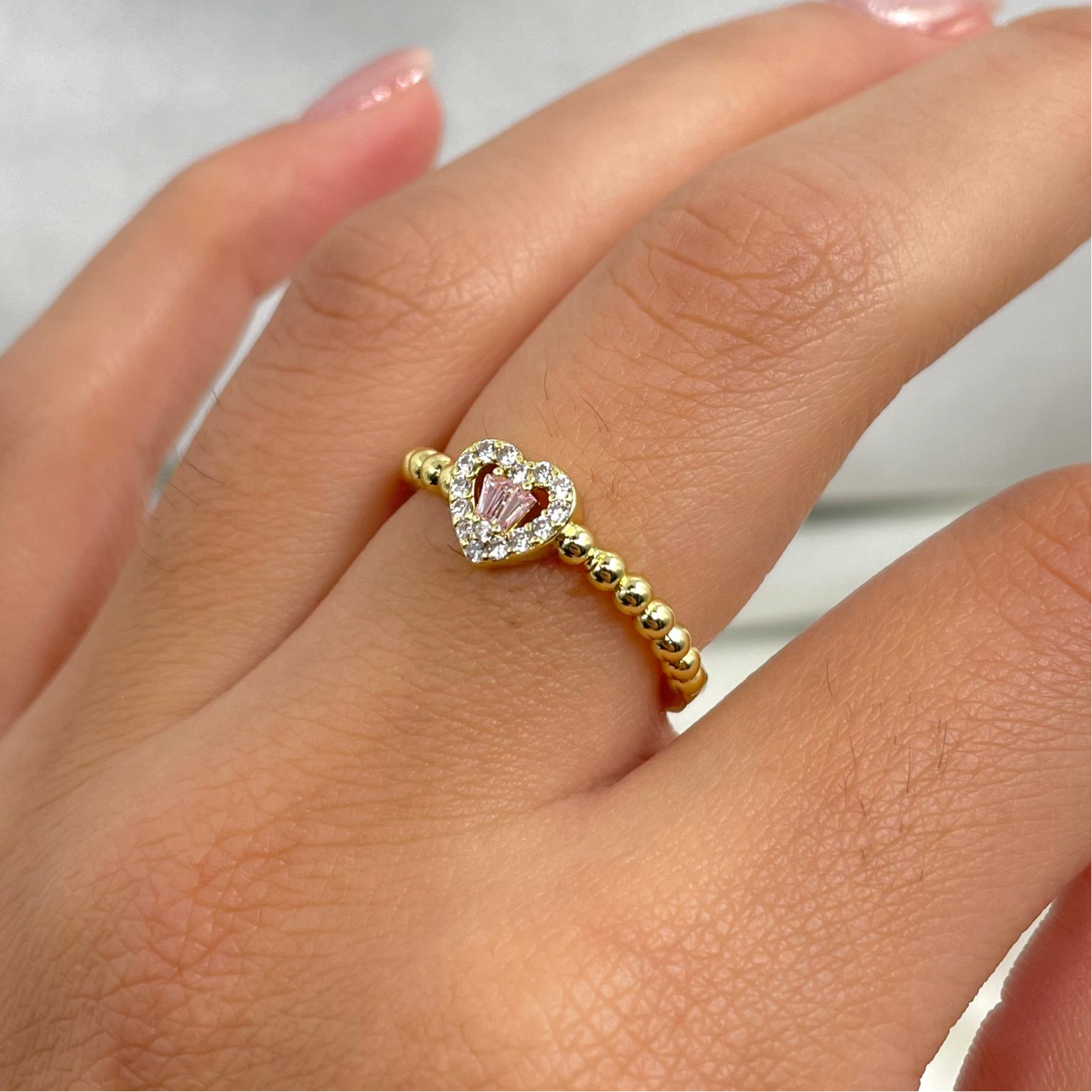 Anillo corazón princesa