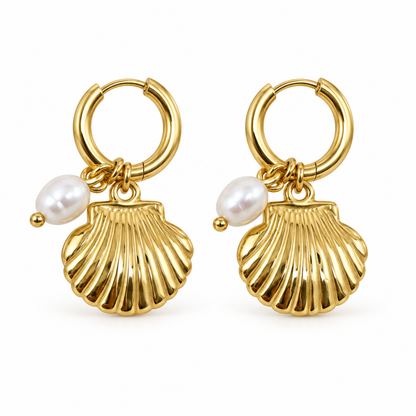 Arracada Concha y Perla 🐚