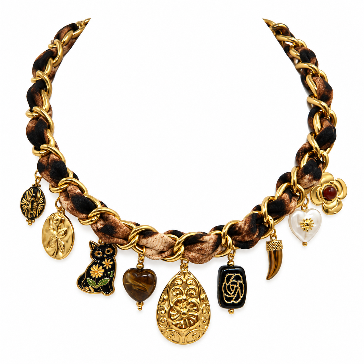 Collar dijes Animal Print