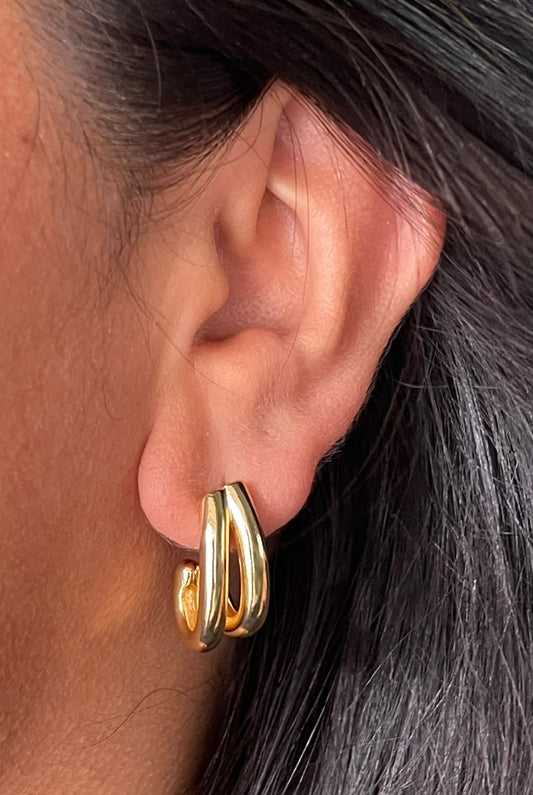 Aretes doble en uno