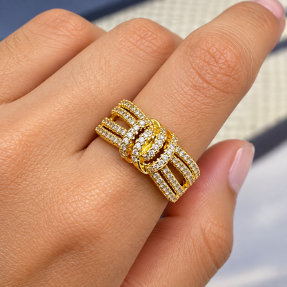 Anillo Nudo Zirconias