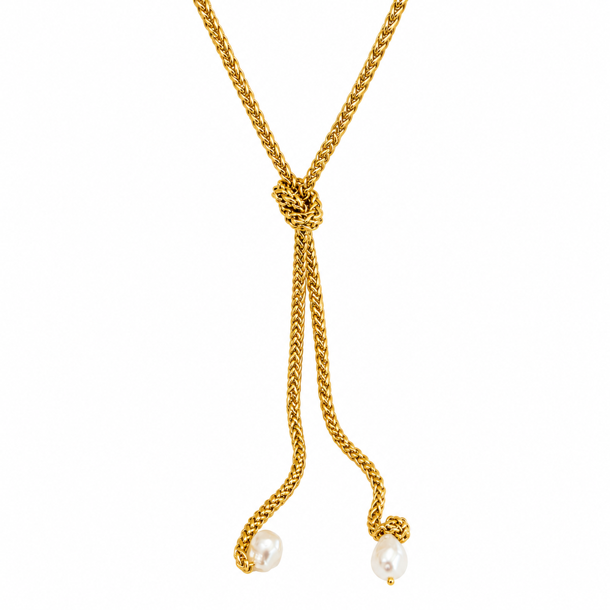 Collar Largo Nudo Perlas