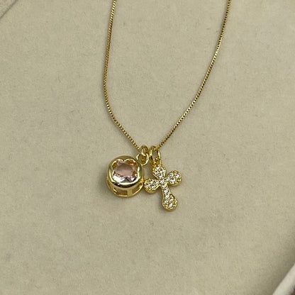 Collar Flor y Cruz