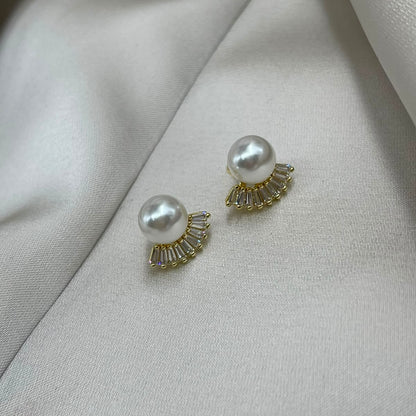 Aretes Perla abanico