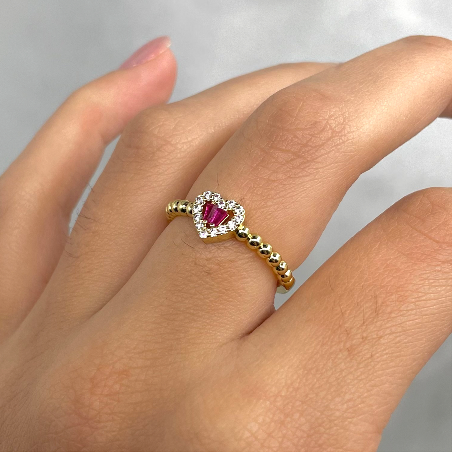 Anillo corazón princesa