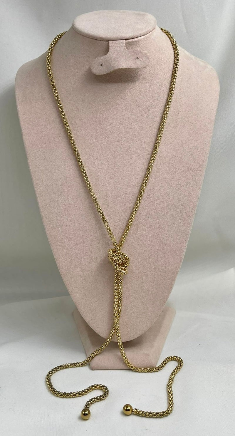 Collar Largo Nudo Acero