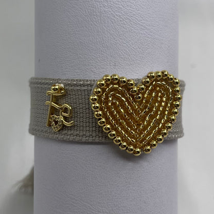 Pulsera corazón fe