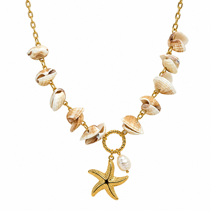 Collar Concha Natural y Estrella
