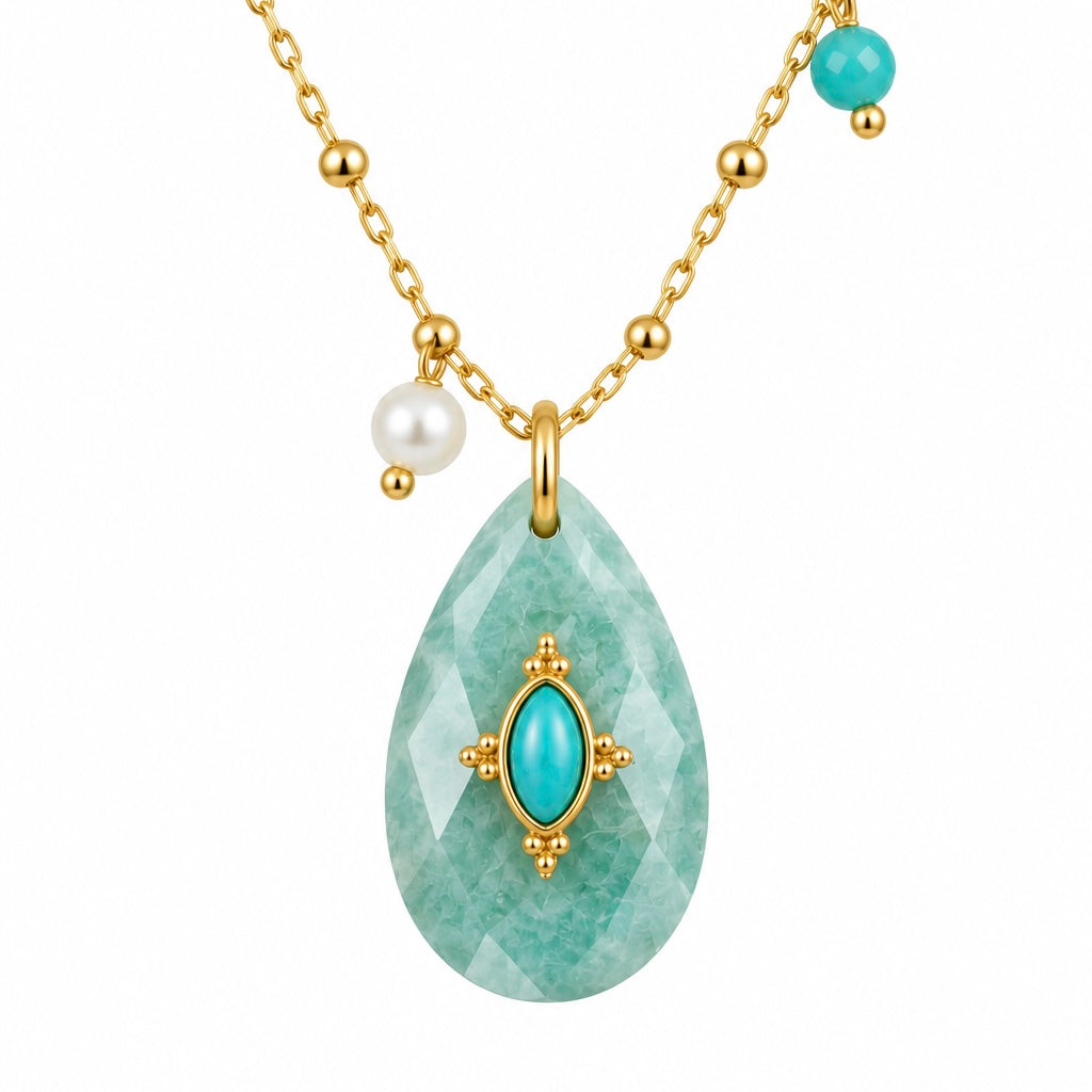 Collar Gota Piedra Natural