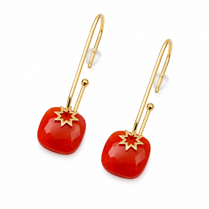 Aretes Gancho Piedra Natural