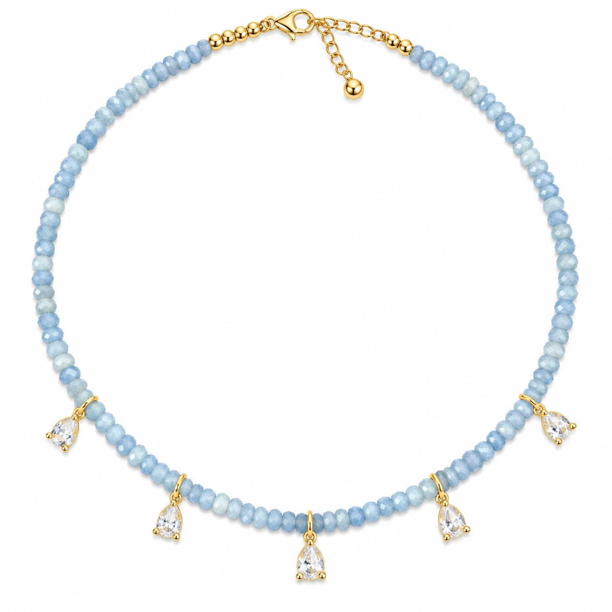Collar Piedra Natural Zirconias