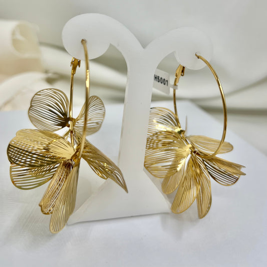 Aretes Flor Metal
