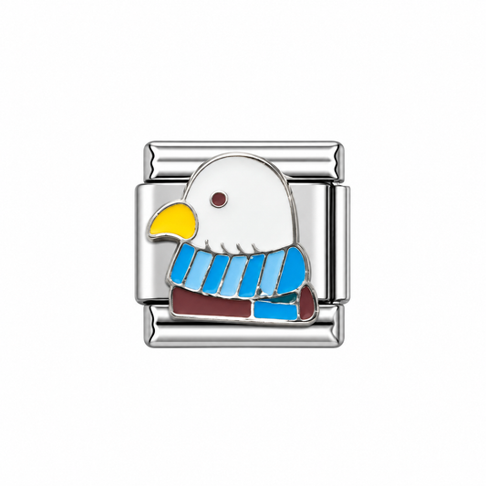 CHARM Paloma con bufanda