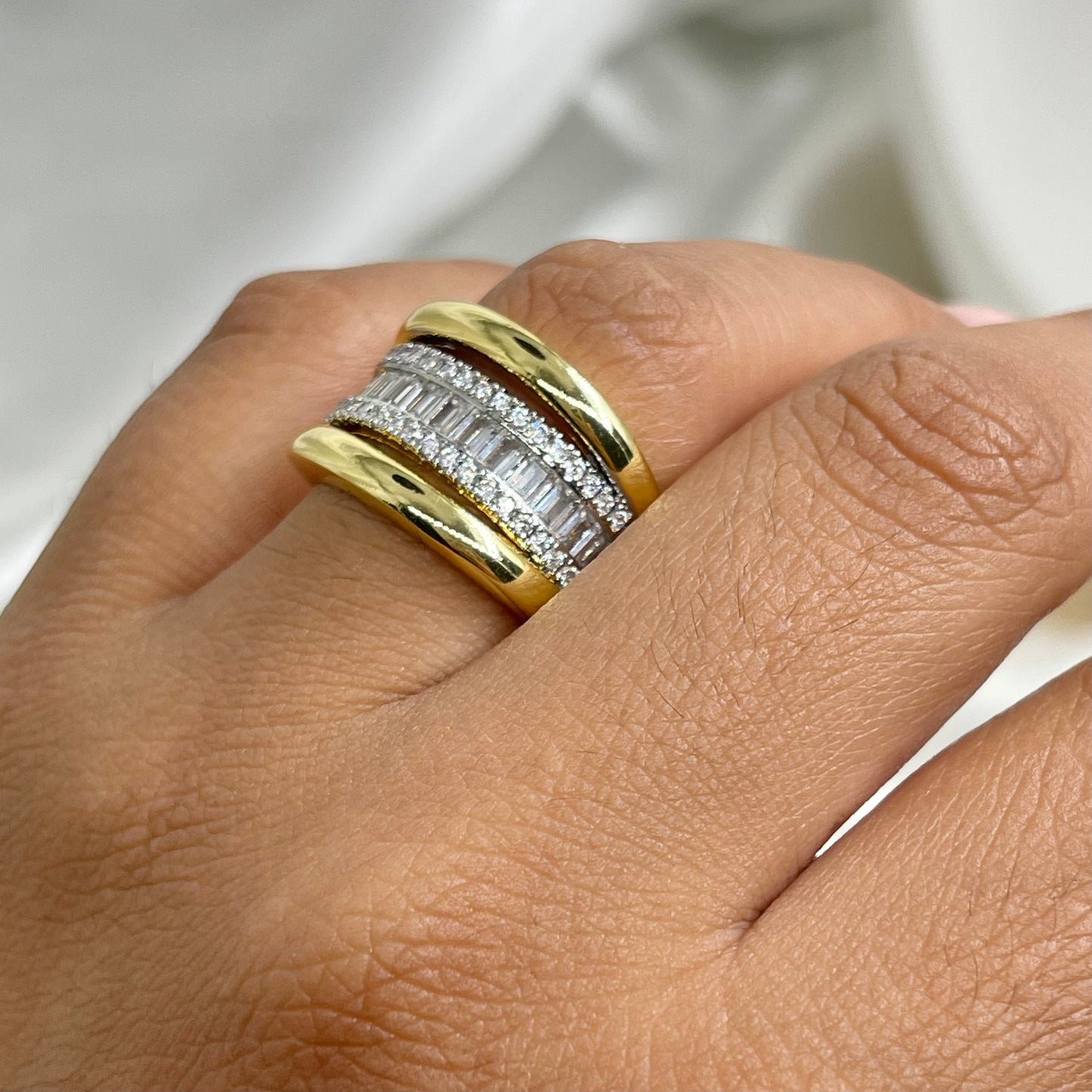 Anillo Bicolor Baguettes 💍