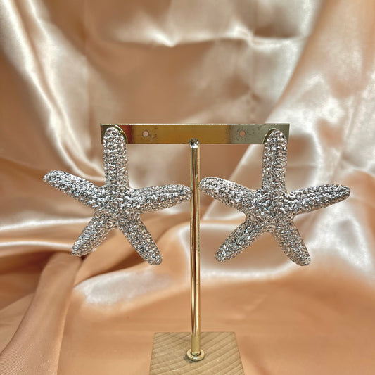 Aretes Estrella de Mar en plata