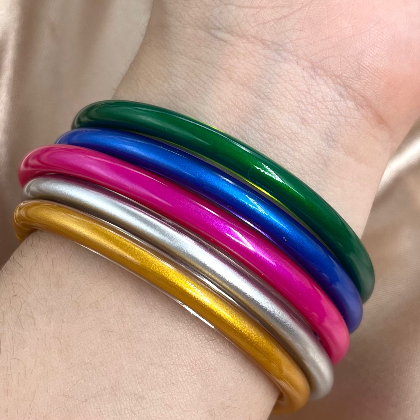 Pulseras Plastic Colores Chicas