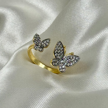 Anillo Bicolor Mariposa 💍🦋