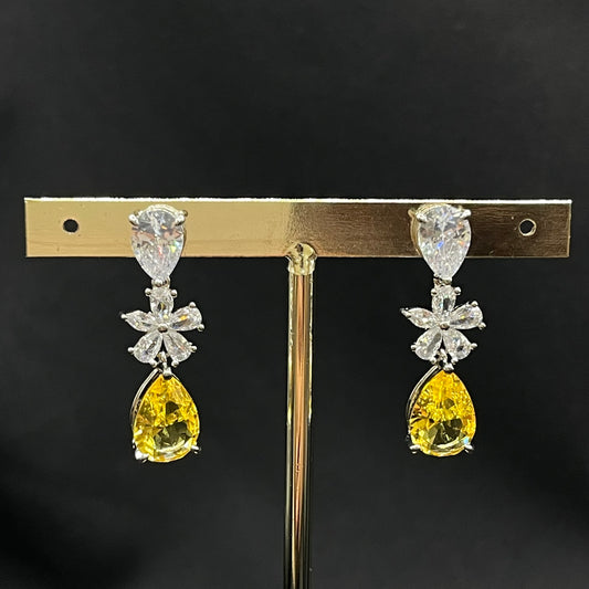 Aretes gota citrina