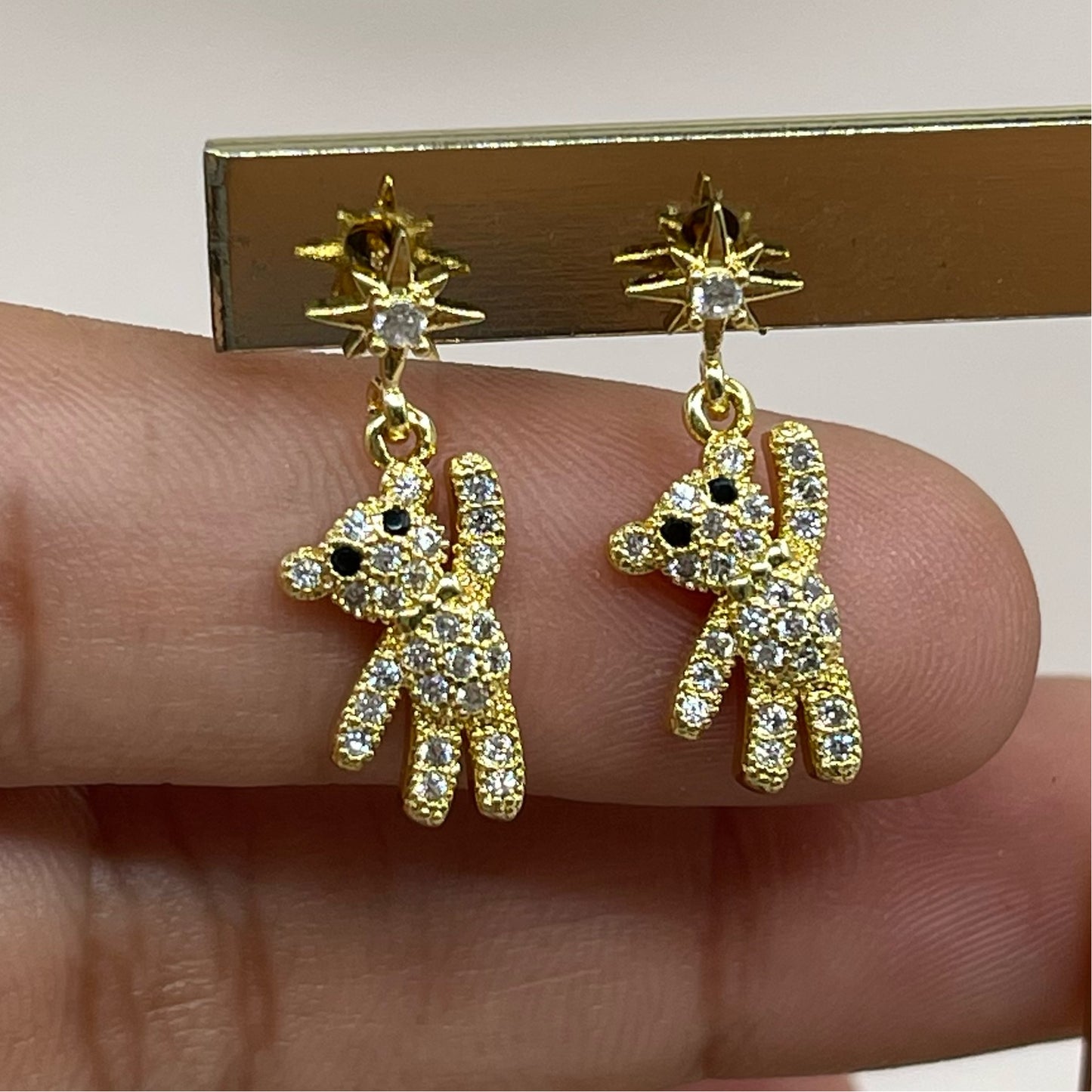 Aretes osito y estrella