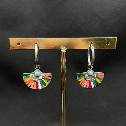 Aretes Acero Abanico