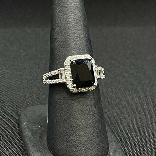 Anillo rectángulo black