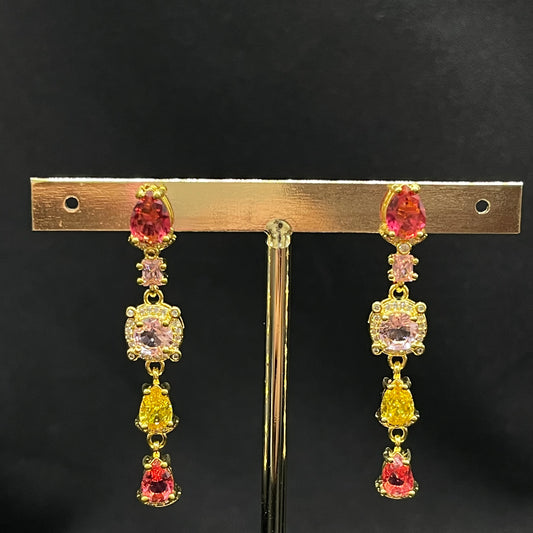 Aretes yellow red