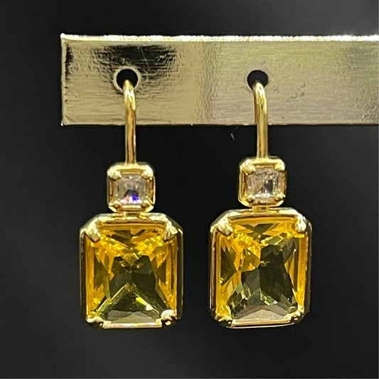 Aretes yellow square