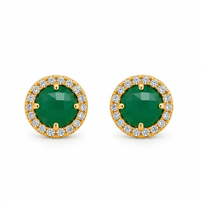 Aretes Verde con Zirconias