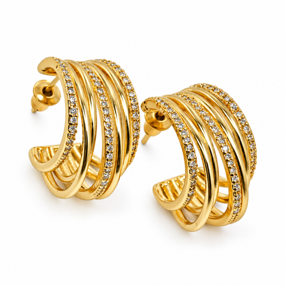 Aretes Resorte Zirconia