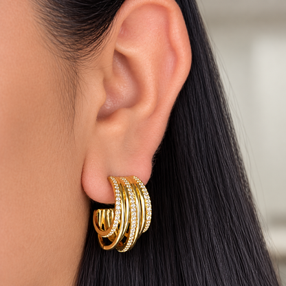 Aretes Resorte Zirconia