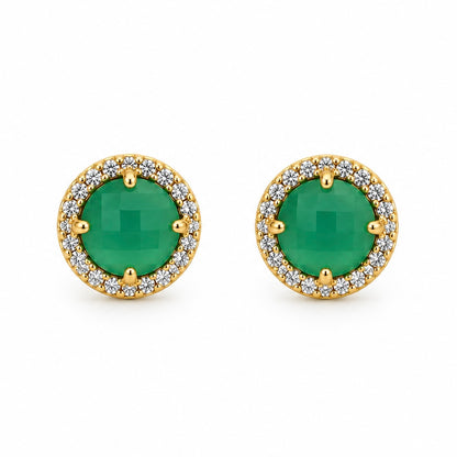 Aretes Verde con Zirconias