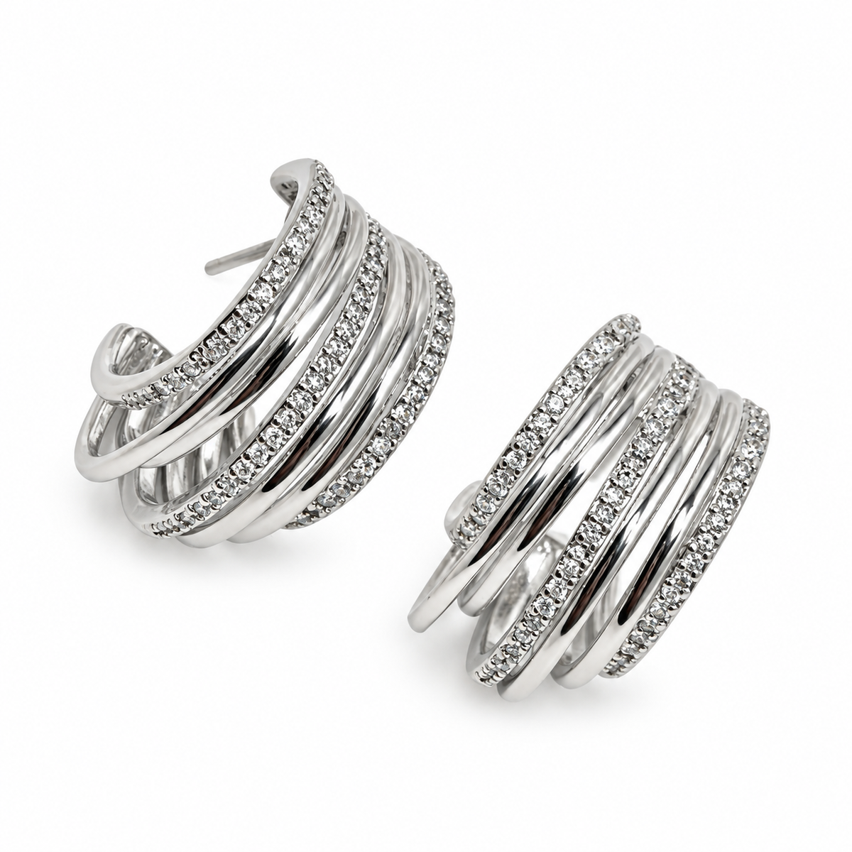 Aretes Resorte Zirconia