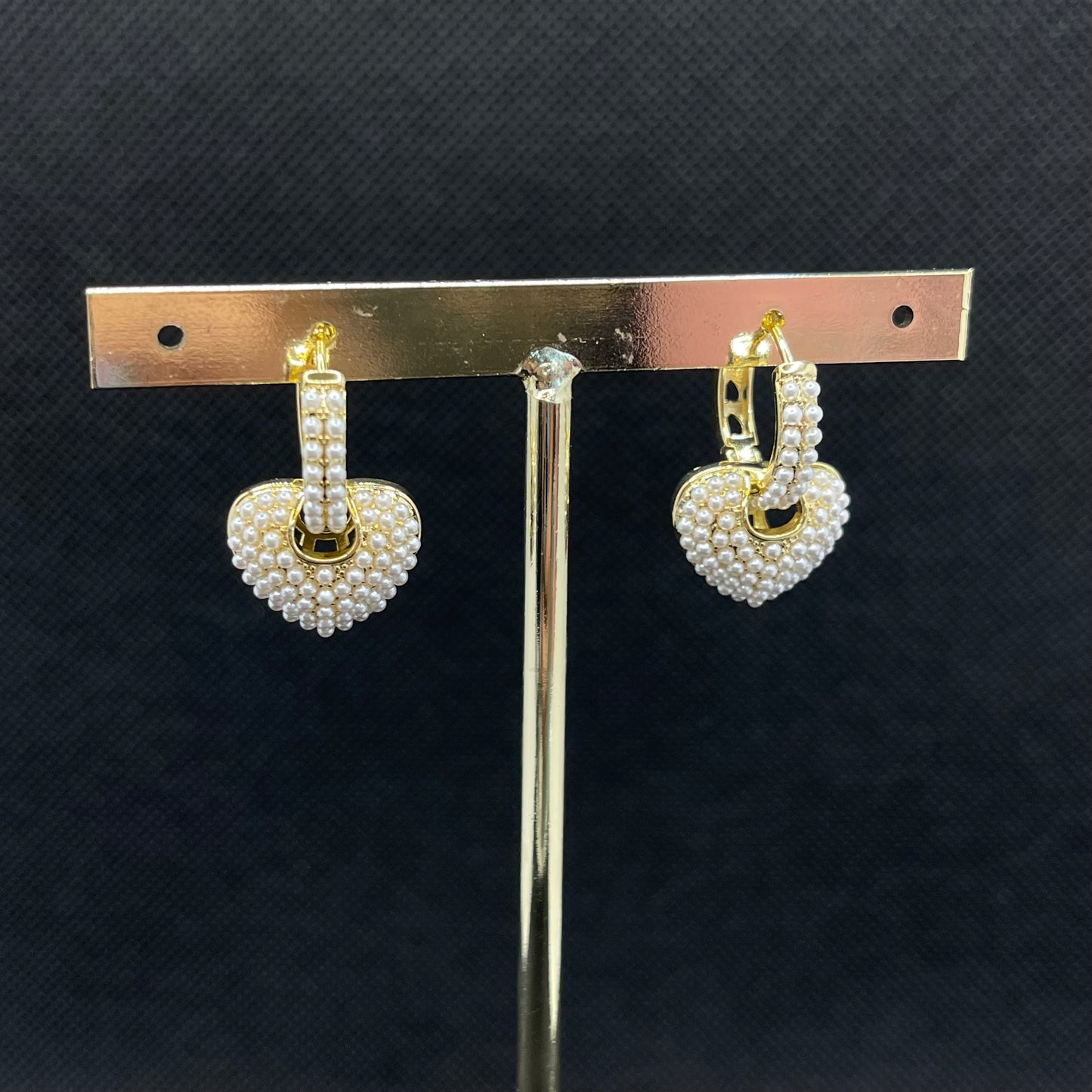 Aretes Corazón de Perlas