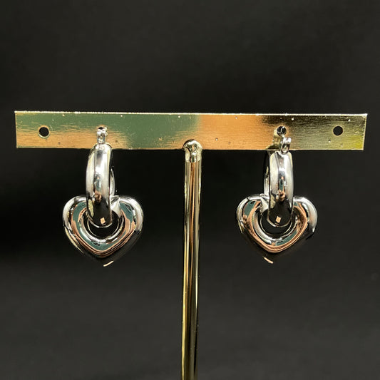 Aretes Corazón Bold Plata