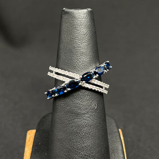 Anillo Cruzado Azul