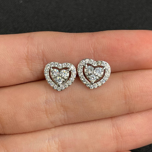 Aretes Poste Corazón Chicos