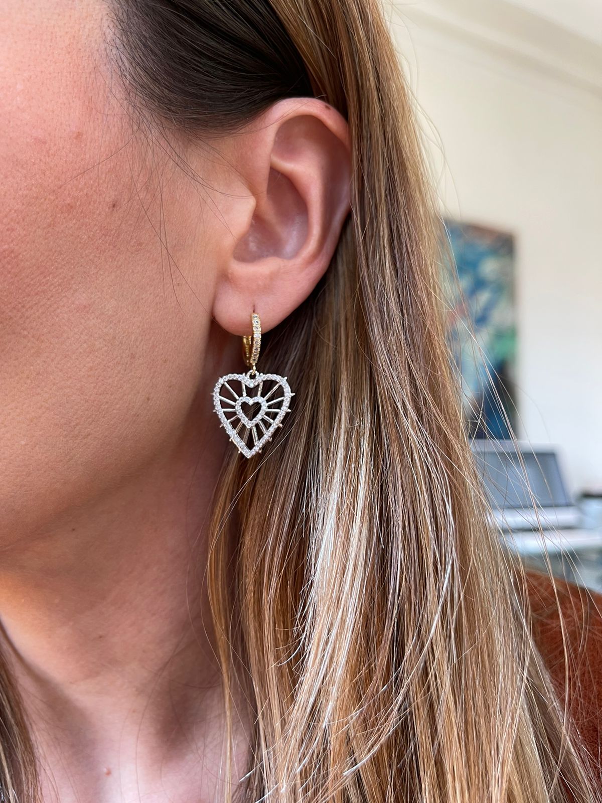 Aretes Corazón Silueta Chico